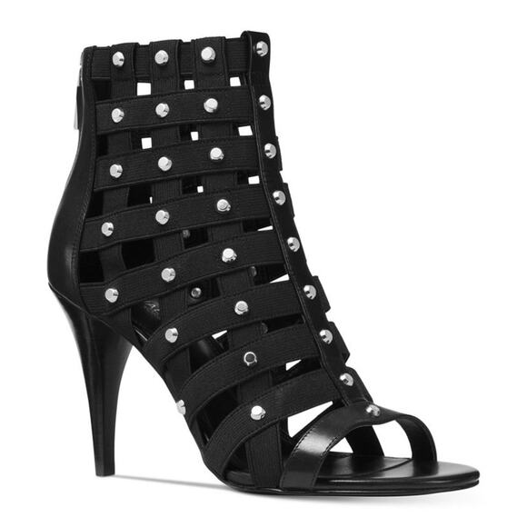 Michael‎ Kors Sherry Women's 8M Open Toe Leather Studded Gladiator Sandals NWB - Picture 1 of 14